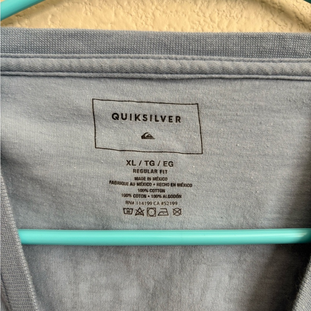 Quiksilver Light Blue Cotton Tee